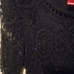 Black crochet top